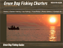 Tablet Screenshot of greenbayfishingcharters.com
